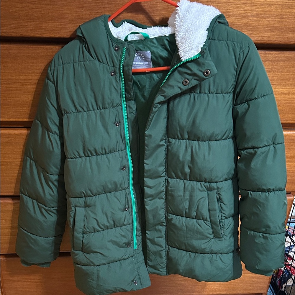 Green Kids Puffer Jacket from Primary